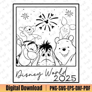 Winnie The Pooh svg, Familienurlaub 2025 SVG, Bär und Freunde svg, magisches Königreich svg, Vacay Mode svg, Freundschafts svg, beste Freunde