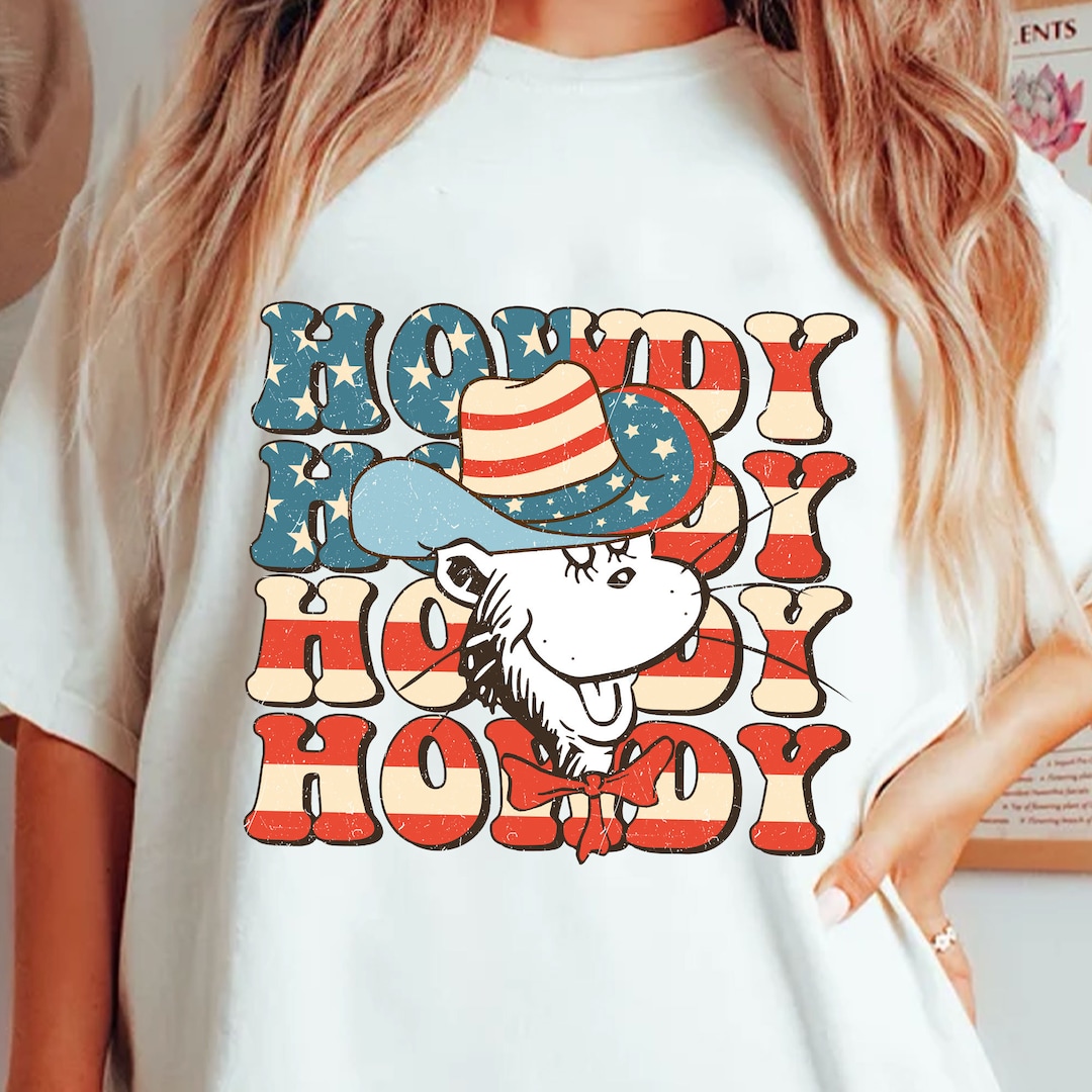 Howdy Cat in the Hat Png, Howdy Dr. Seuss Png, Western 4th of July Png ...