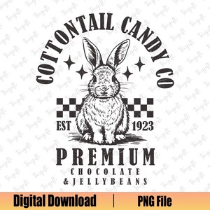 Cottontail Candy Co PNG, sublimation de lapin de Pâques vintage, le jour de Pâques Png, Easter Vibes Png, ferme vintage Pâques Png, conception de chemise de printemps