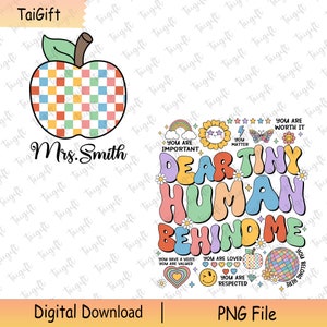 Png personalizzato per insegnante, Png personalizzato per il ritorno a scuola, Png caro piccolo essere umano dietro di me, Camicia personalizzata per insegnante, Png vita insegnante, Png insegnante