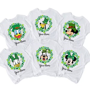 Personalized Mouse And Friend St Patricks Day Png Bundle, Saint Patrick’s Day Png, Lucky Shamrock Png, Custom Name, Happy St. Patrick's Day