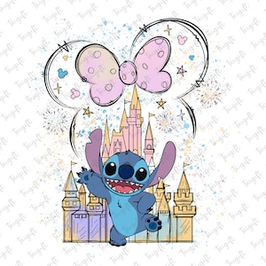 America Cartoon Blue Alien Png, Magical Castle Png, Mouse Ear Castle Png, Vacay Mode Png, Magical Kingdom Png, Character Png,Family Vacation