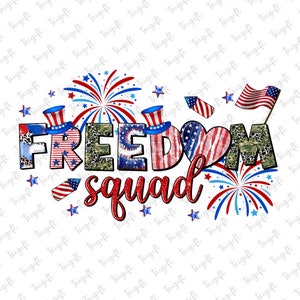 Freedom Squad Png, 4th Of July Png, Independence Day Png, Memorial Day Png, Retro Patriotic American Png, Fourth of July Png, USA Flag Png