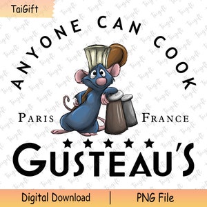 Anyone Can Cook Png, Ratatouille Png, Little Chef Png, Remy Mouse Chef Png, Magical Kingdom Png, Family Vacation Png, Vacay Mode Png