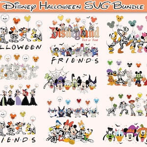 Halloween Svg Bundle, Characters Halloween Svg, Mouse and Friend Horror Characters Svg, Trick Or Treat Svg, Spooky Vibes Svg, Svg for Cricut