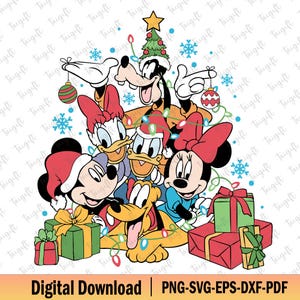 Merry Christmas Mouse and Friends Svg, Christmas Squad Svg, Xmas Holiday Svg, Family Vacation Svg, Christmas Trip Shirt, Vacay Mode Svg