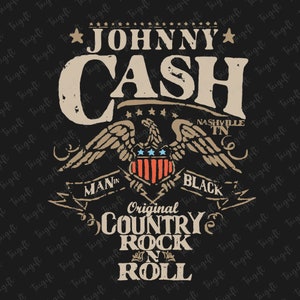 Johnny Cash Original Country Rock and Roll Png, American Eagle Png, 4th Of July Png, Independence Day, American Png, Memorial Day Freedom