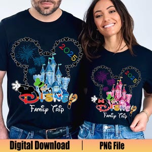Familienreise 2025 Png, Familienurlaub 2025 Png, Wunschreise 2025 Png, Schloss Png, magisches Königreich Png, passende Familie Png, Vacay-Modus Png