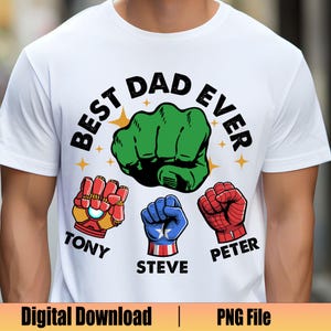 Gepersonaliseerde beste vader ooit png, Super Vaderdag vuiststoot png, vader en kinderen vuiststoot png, Vaderdag png, bijpassende Vaderdag