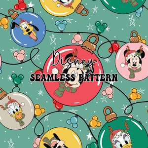 Weihnachtszauberhaftes Nahtloses Muster, Maus Nahtloses Musterdesign, Frohe Weihnachten Nahtloses Digitales Papier, Stoffdesign Sublimation