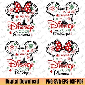 Custom Mouse Family Christmas Svg, Mouse and Friends, Magical Kingdom Svg, Family Christmas Trip Svg, Merry Christmas Svg, Vacay Mode Svg