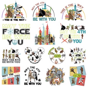 Retro StarWars Png Bundle, Darth Vader R2D2 Stormtrooper Png, Magical Kingdom Png, Vacay Mode Png, Galaxy's Edge Trip, Family Trip 2024 Png