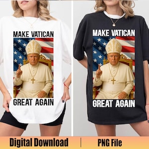 Faça o Vaticano Grande Novamente PNG, Trump é o Novo Papa PNG, Presidente e Papa Trump PNG, Vaticano Católico Republicano PNG, América da Moda PNG
