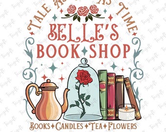 Librería Princesa Png, Cuento Tan Antiguo Como El Tiempo Png, Librería Vintage Png, Biblioteca Estética Png, La Bella Y La Bestia Png, Viaje De Princesas Png