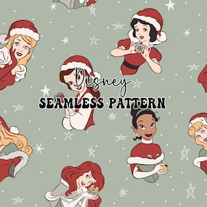 Weihnachtsprinzessin Nahtloses Muster, magische Weihnachtsmeerjungfrau-nahtloses Muster, Schönheits-magisches Musterdesign, modisches Weihnachtsmuster