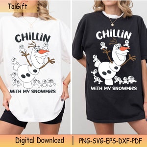 Chillin With My Snownies Svg, Personagens de desenhos animados engraçados, Boneco de neve Svg, Férias em família Svg, Viagem em família Svg, Melhor dia de todos os tempos Svg, Modo férias Svg