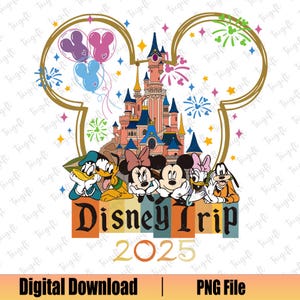 Personalized Family Vacation 2025 Png, My First Trip 2025 Png, Wish Trip 2025 Png, Magical Kingdom Png, Matching Family Png, Vacay Mode Png