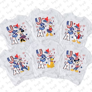 USA 4th Of July Mouse Png Bundle, Mouse Independence Day Png, Fourth Of July Png, American Flag Png, Mouse And Friends Png, July 4th Png