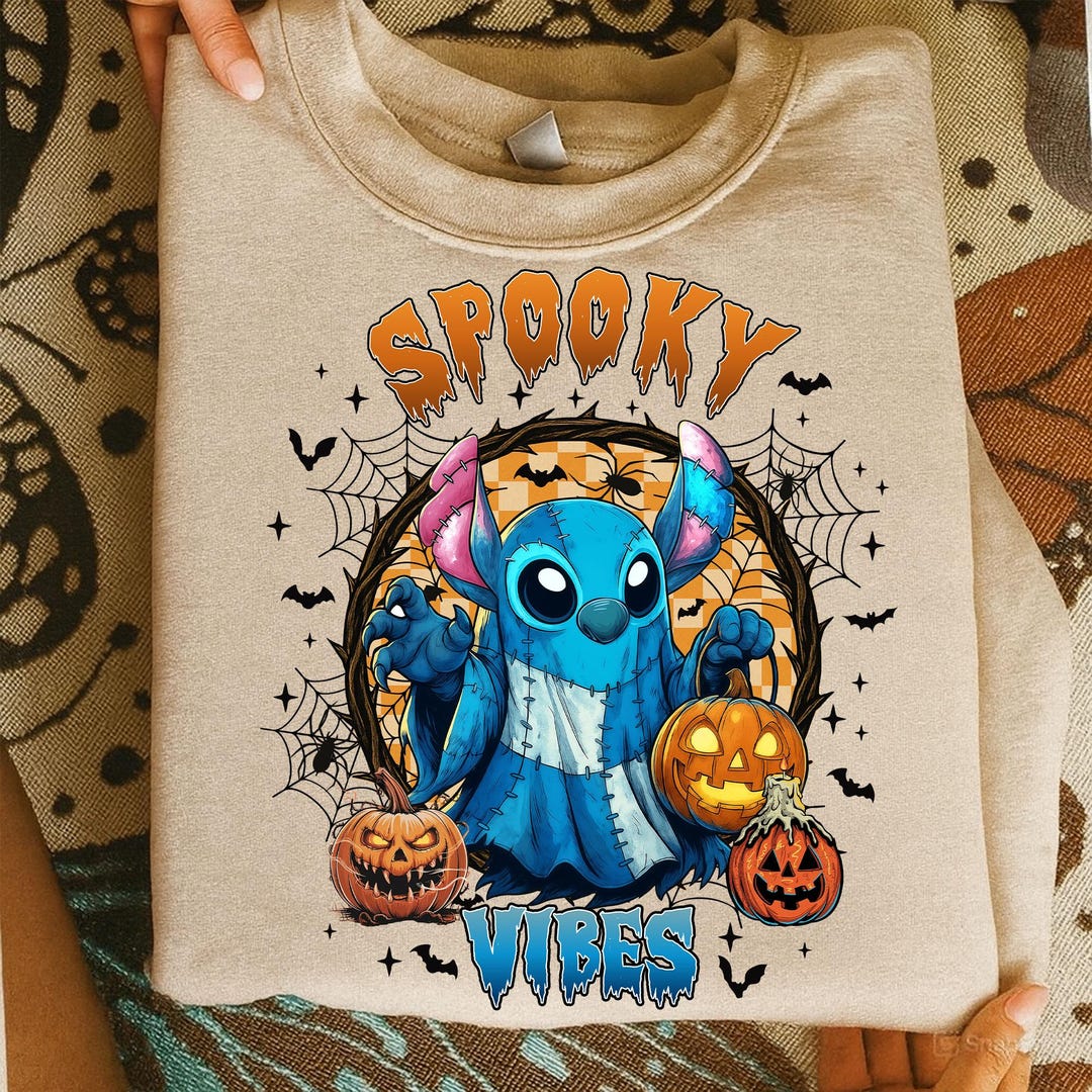Halloween Ghost Alien PNG: Spooky Patchwork Design (digital Download ...