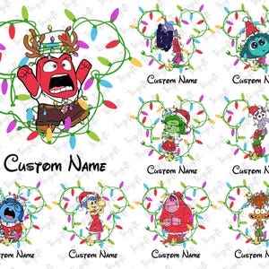 Personalized Christmas Cartoon Emotions Svg Bundle, Core Memory Day Christmas Svg, Merry Christmas Svg, Matching Christmas,Mental Health Svg