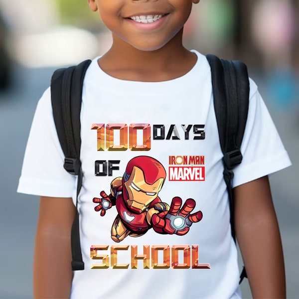100 Days Of School Png, Iron Man Marvel, 100 Super Days Png, Super Heroes Png, Back To School Png, 100th Day of School Png, 100 Days Pop Png