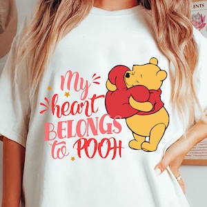 My Heart Belongs To Pooh Svg, Happy Valentine&#39;s Day Svg, Winnie The Pooh Valentine, Cute Valentine Gift, Magical Valentines Day, Winnie Pooh