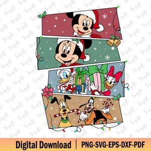 Merry Christmas Mouse and Friends Svg, Christmas Party Svg, Christmas Squad Svg, Holiday Season Svg, Family Christmas Tee, Best Day Ever Svg