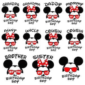 Personalized Birthday Boy Svg, Daddy and Mommy Of The Birthday Boy Svg, Family Of The Birthday Boy Svg, Happy Birthday Svg, Magical Kingdom