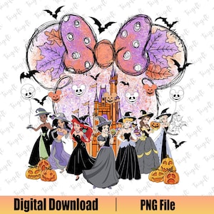 Halloween-prinses png, aquarel kasteel Halloween png, muisoren Halloween png, prinses heks png, spookachtig seizoen png, Halloween-shirt
