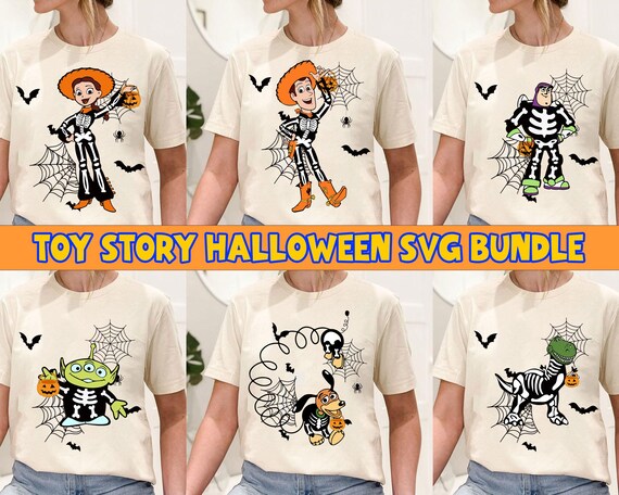 Bundle Happy Halloween Toy and Friends Svg, Halloween Costume Skeleton Svg, Halloween Svg, Trick Or Treat Svg, Halloween Masquerade Svg