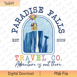 Paradise Falls Est 2009 Png, Travel and Co Png, Family Vacation Png, Cartoon Characters, Vacation Travel Co 2009 Comfort Colors T-shirt Png