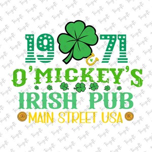 1971 Irish Pub Main Street USA Png, Feliz Dia De São Patrício, Mouse Dia De São Patrício, Dia Da Irlanda Png, Dia De São Patrício, Shamrock Png