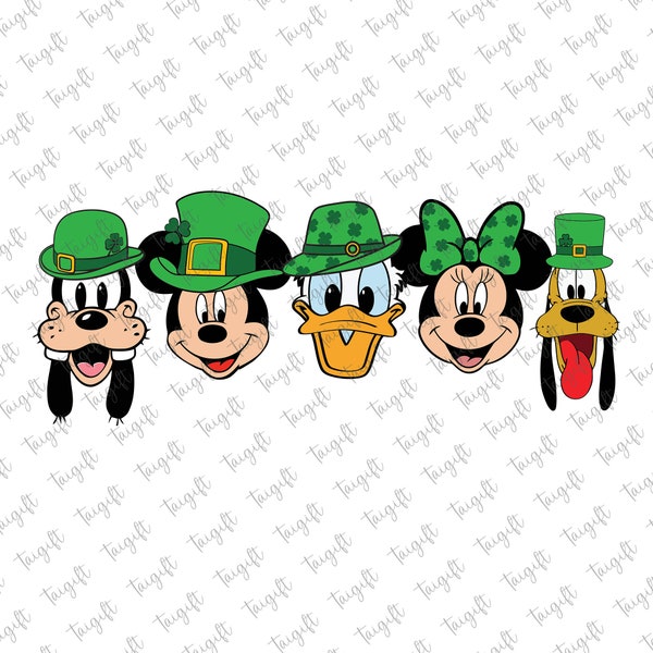 Happy St Patrick's Day Png, Mouse and Friend, Mouse St Patrick's Day, Saint Patrick's Day, Shamrock Png, Lucky Vibes, Paddy's Day Png