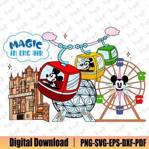 Magic In The Air Svg, Mouse and Friends, Epcot World Tour Svg, Friends Trip Svg, Family Trip Svg, Family Vacay Mode Svg, Family Trip Shirt