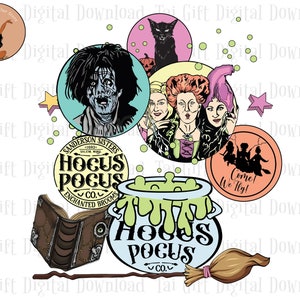 Witch Halloween Png, Witch Sisters Png, Halloween Sisters Png, Halloween Black Cat Png, Trick Or Treat Png, Come We Fly, Halloween for Shirt