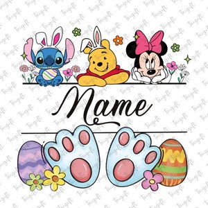Páscoa Png Personalizado, Feliz Páscoa Png, Rato e Amigo Páscoa Png, Nome Personalizado, Arquivos Png de Páscoa, Retro Páscoa Vibes Png, Ovos de Páscoa