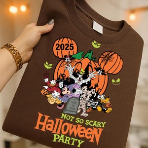 Not So Scary Halloween Party 2025 SVg, Happy Halloween Svg, Halloween Masquerade, Mouse and Friend Svg, Trick Or Treat Svg, Mouse Halloween
