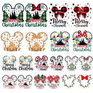 Melhor pacote de Natal de todos os tempos Svg, férias em família 2023, rato de Natal e amigos, esquadrão de Natal, Magical Kingdom Svg, Feliz Natal Svg