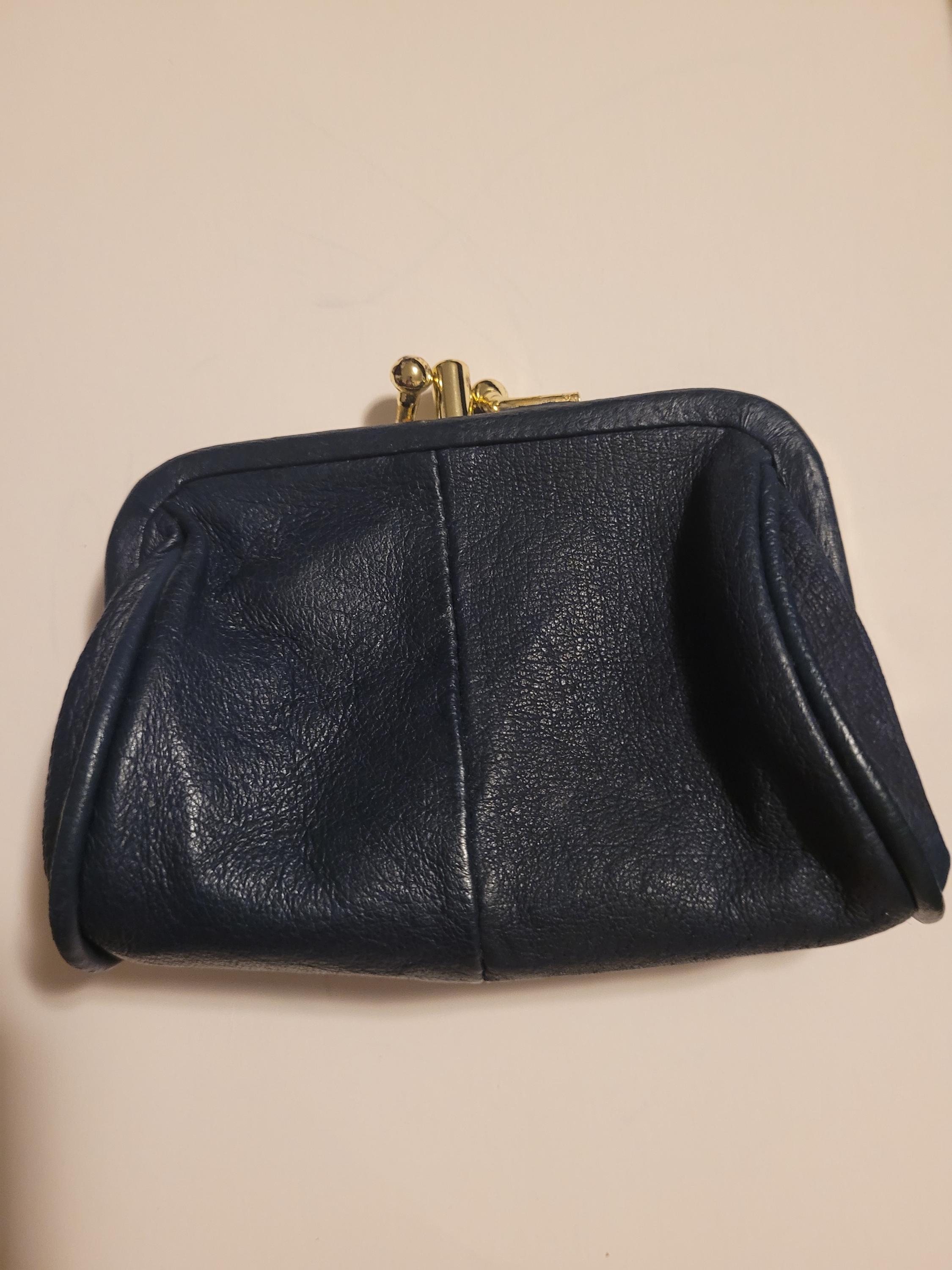 Vintage Coach Change Purse Black がま口 Coach Vintage RETRO Classic 1980's Compartment Flap Blk