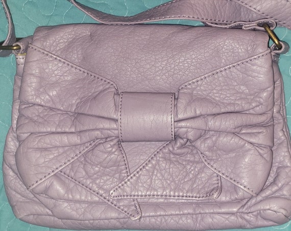 Vintage Arizona Co. Lavender Leather Bow front Pu… - image 1