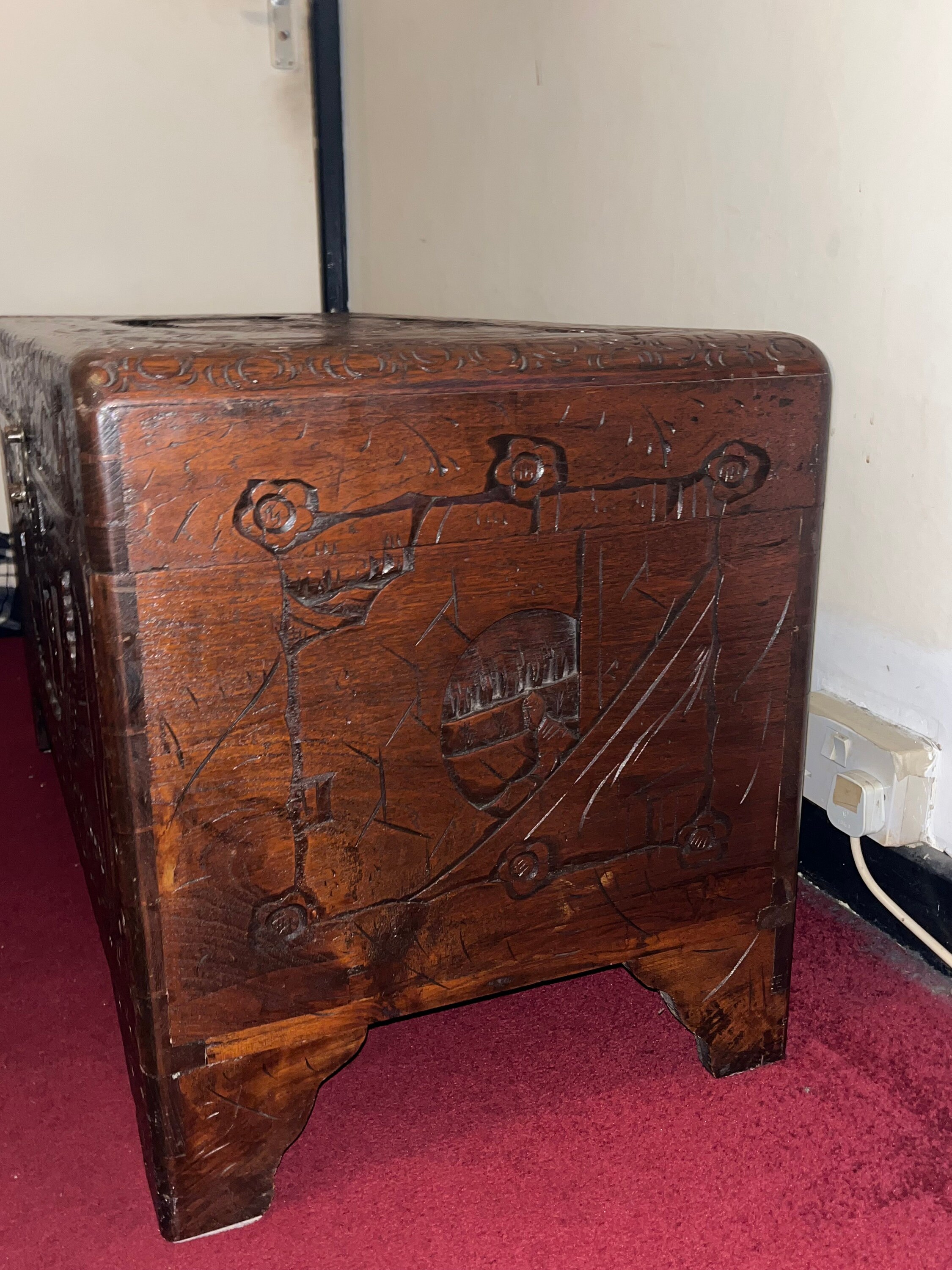 Antique Wooden Chest Etsy Australia