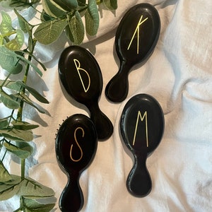 Bachelorette Party Bridesmaid Gift | Customized Hair Brush | Mini Wet Brush | Name Initial Hair Brush Mini | Mini Hair Brush | Personalized