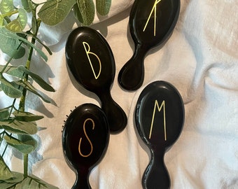 Bachelorette Party Gift | Custom Hair Brush | Mini Wet Brush | Bridesmaid Gift | Name Initial Hair Brush Mini