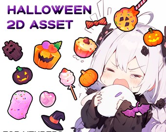 Activo arrojadizo de Halloween 2/ Transparente / Espeluznante / Activos digitales / Descarga digital / Decoración de transmisión