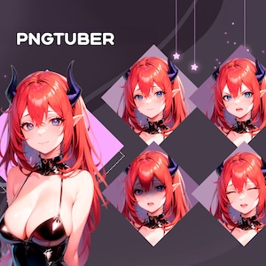 Succubus Demon Girl PNGTuber | Female Pngtuber | Ready to use | Twitch Avatar  | 6 emotions|
