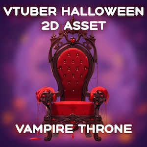 Vampire Throne Vtuber Halloween| Transparent | Spooky | Digital Assets | Digital Download | Stream Decoration