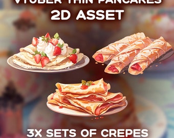 Crepes eslavos: un recurso para panqueques, decoración de transmisiones de VTuber (recursos digitales)