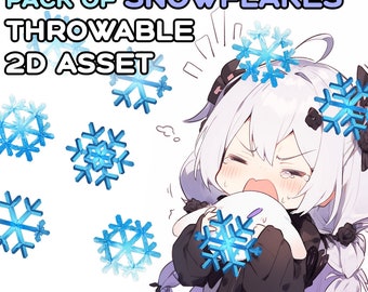 Recursos de transmisión de Snowflake: objetos arrojadizos de Twitch/VTuber (PNG)