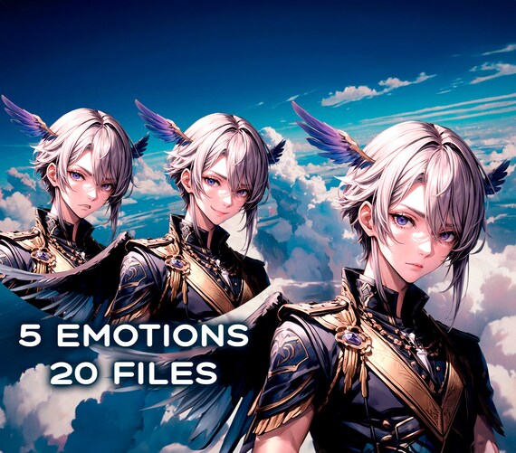 Angel Boy PNGTuber | Aasimar Male Twitch Avatar + Bonus Background