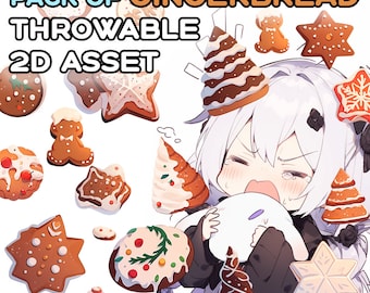 Galletas de jengibre navideñas para lanzar (19 unidades, descarga digital)